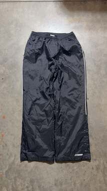 Vintage Reebok Black Mesh Lined Windbreaker Baggy Track Pants 2XL